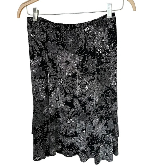 Y2K Floral Midi Skirt M Cottagecore - Picture 3 of 4